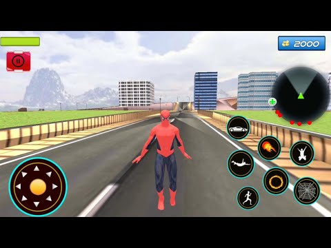 Flying Spider Hero City Crime Battle | Superhero Spider Vs Robot Gangster - Android GamePlay