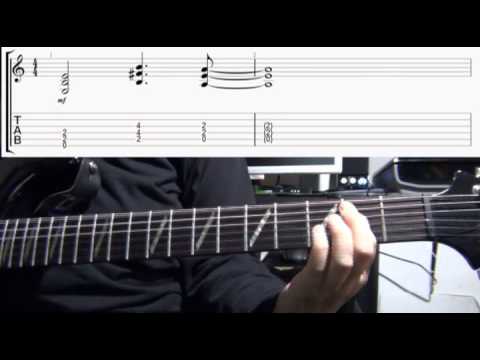 Edge of a broken Heart (Bon Jovi) guitar lesson part 4 (chorus) with TAB