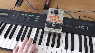 Video thumbnail for Electro-Harmonix Small Stone & Synthesiser (Kawai K1) by 3rdStoreyChemist