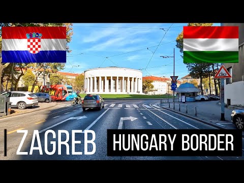 Driving from the capital of Croatia Zagreb to the border of Hungary