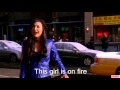 Glee - Girl on Fire (Performance Lyrics ) 