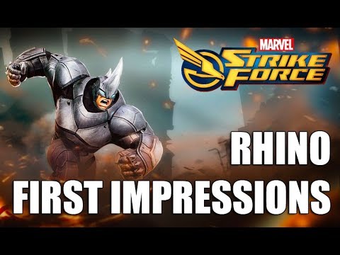 Rhino Rank up, First Impressions & Gameplay - Marvel Strike Force