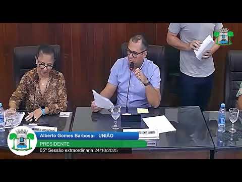 5º Sessão Extraordinária - Câmara de Vereadores de Presidente Epitacio