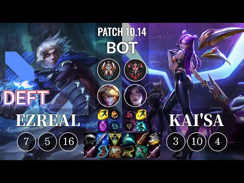 DRX Deft Ezreal vs Kai'Sa Bot - KR Patch 10.14