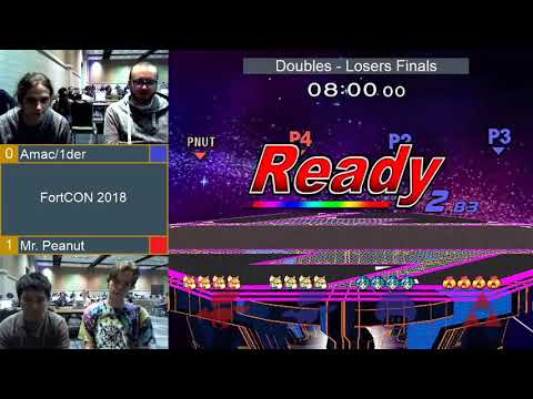 FortCON 2018 - Losers Finals Doubles - (Fox/Falco/Peach) Amac/1der vs Mr. Peanut (Fox/Sheik)