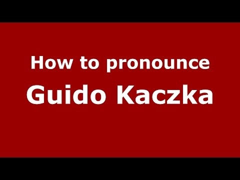 How to pronounce Guido Kaczka (Spanish/Argentina) - PronounceNames.com