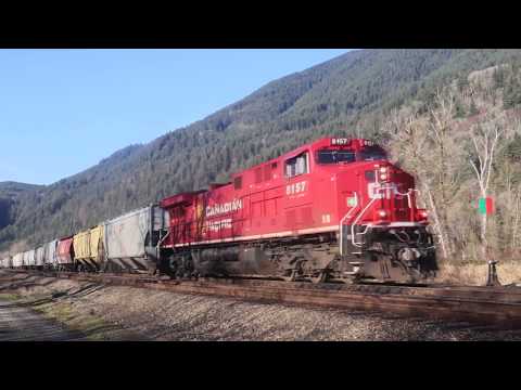 CP  8157 Leads CP Grain Train At Nicomen BC