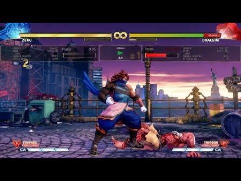 Young Zeku vs Dhalsim st. HP punish