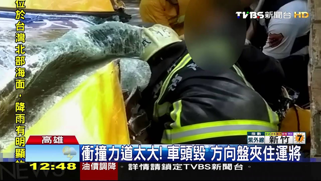 小黃失控自撞 駕駛卡車內重傷不治