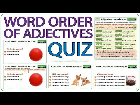 Word Order of Adjectives - Quiz