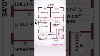 28×34 house plan #civil_engineering #ghar_ka_naksha #house_plan #building#civil#homeplan#home#shorts