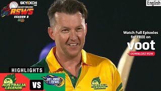 SL Vs Australia | Full Match Highlights | Match 3 | Road Safety World Series Cricket 2022