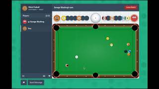 Playing Pool at COOL MATH and destroying a friend (LOL)