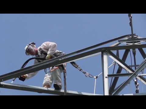 Zinganising Liquid Coating onto Overhead Towers
