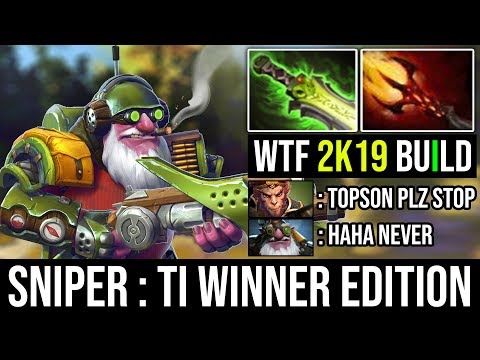 This is How Topson Plays Sniper WTF Build Dagon + Shotgun Vs Rampage Monkey King Pro Battle Dota 2
