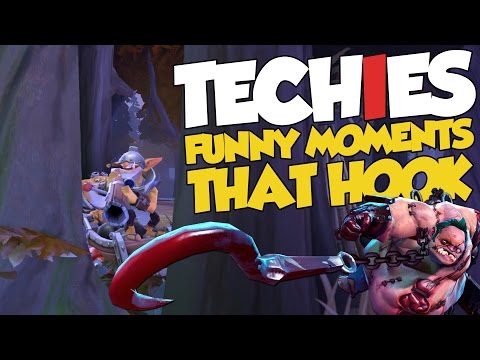 DotA 2 Techies Funny Moments - That Hook!