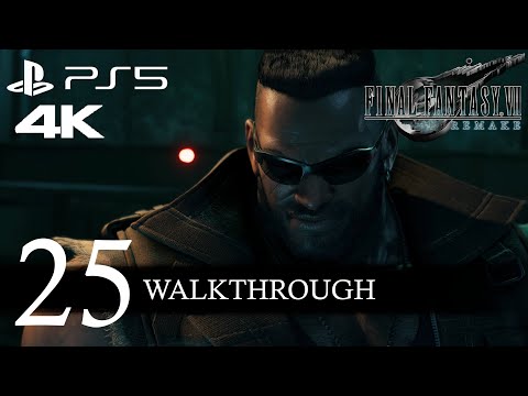 Final Fantasy VII Remake Walkthrough Part 25 (No Commentary/Full Game) PS5 4K