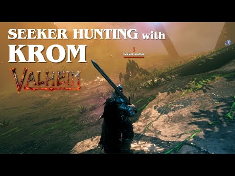 Seeker Hunting with the KROM Sword | Valheim