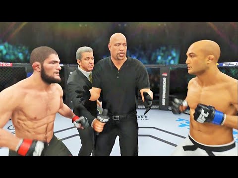 Khabib Nurmagomedov vs BJ Penn Full Fight - UFC 4 Simulation