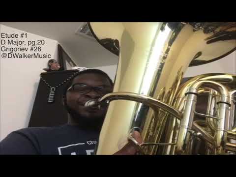 2020-2021 Tuba All-State Etude #1 (Grigoriev #26, pg.20, D Major).