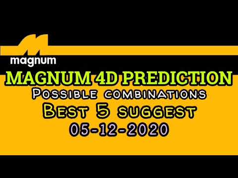 05-12-2020 MAGNUM 4D TOP 5 SUGGEST : MAGNUM 4D PREDICTION TODAY 05-12-2020