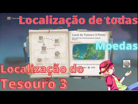 genshin impact localização do Tesouro 3 (e de todas moedas passo a passo)