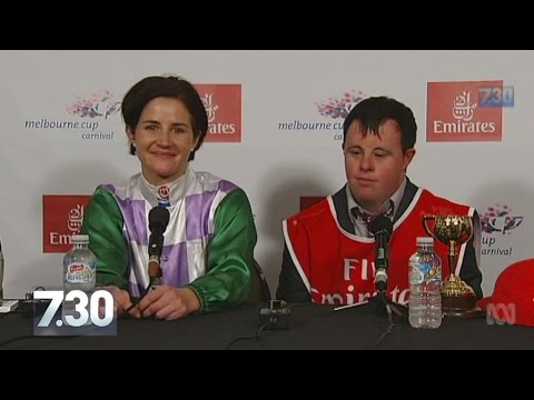 Watch video Michelle Payne, first female jocker winner of Melbourne Cup and her brother with Down Syndrome