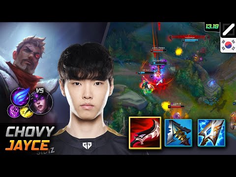 Chovy Jayce Mid Build Duskblade of Draktharr Phase Rush - LOL KR Challenger Patch 13.19