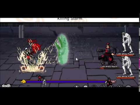 Ninja Saga: Sennin Exam Stage 3-2 Kaiser Lukas vs All (Full Water/Hard Mode/Solo/No pet)