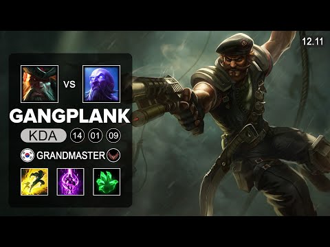 Gangplank vs Ryze Top - KR Grandmaster - Patch 12.11 Season 12