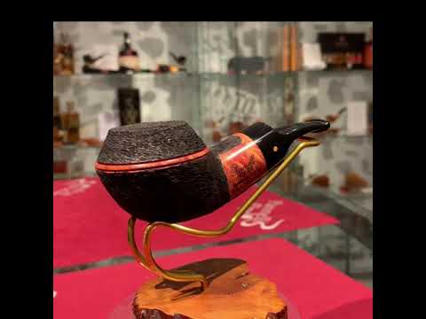 Pipa Paronelli in radica REVERSE bent rusticata - www.paronellipipe.com