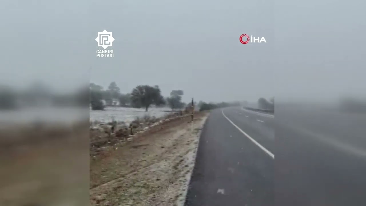 Çankırı’nın Yüksek Kesimlerinde Kar Sürprizi