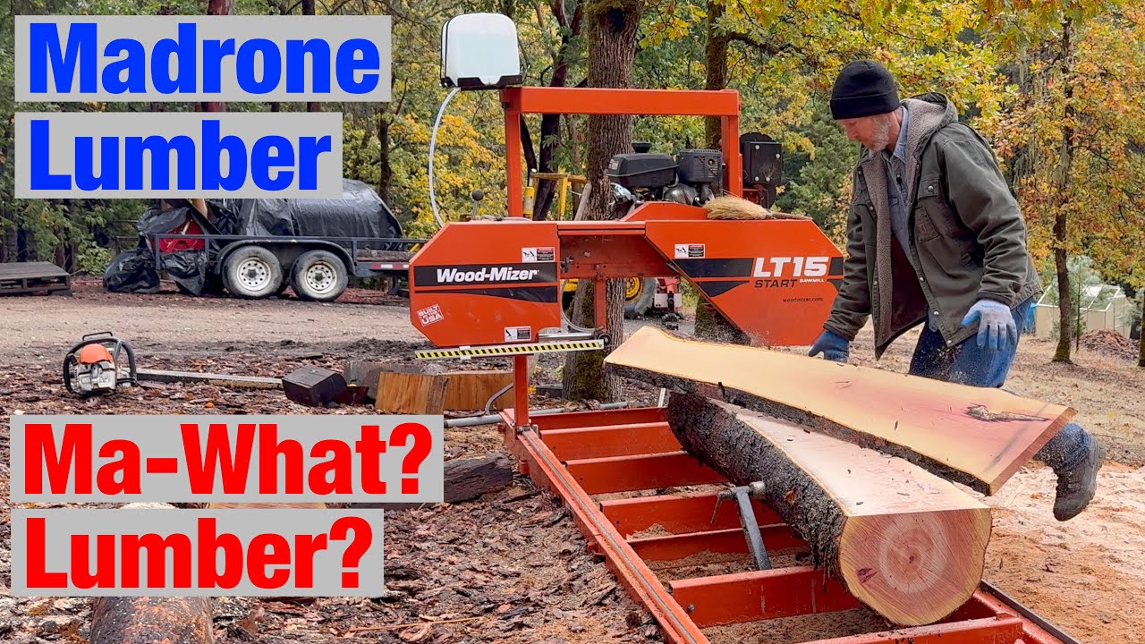 Does Madrone Make Good Lumber? Let's Find Out on Woodmizer LT15 Sawmill