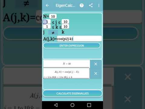 Eigenvalues Calculator Video