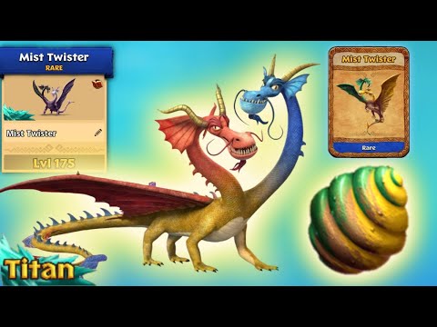 MIST TWISTER — New Rare Dragon Max Level 175 Titan Mode | Dragons: Rise of Berk — New Update 1.72