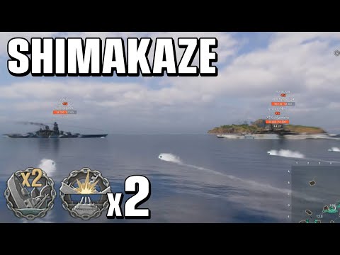 Shimakaze: Two BB devastated with one torpedo salvo