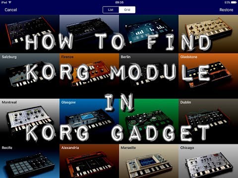 How To Find KORG Module Inside KORG Gadget - iPad Tutorial