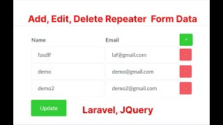 How to store edit  delete Repeater/Multiple Data i