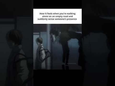 When you’re walking alone and feel someone’s presence behind you #relatable #alone #road #anime