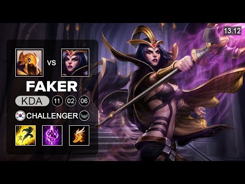 Faker LeBlanc vs Azir Mid - KR Challenger - Patch 13.12 Season 13