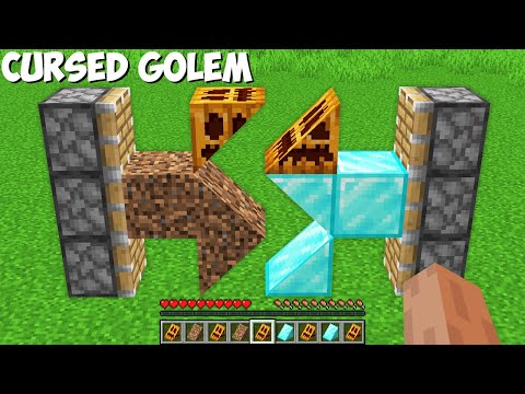 How to CREATE CURSED DOUBLE GOLEM in Minecraft ? DIAMOND DIRT GOLEM !