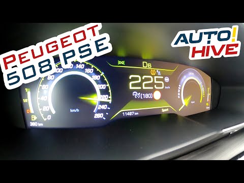 Tachovideo Peugeot 508 PSE HYBRID 360 e-EAT8 PHEV 0-100 kmh kph 0-60 mph Beschleunigung Acceleration