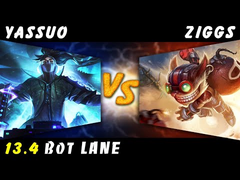 YASSUO - Yasuo vs Ziggs ADC Patch 13.4 - Yasuo Gameplay
