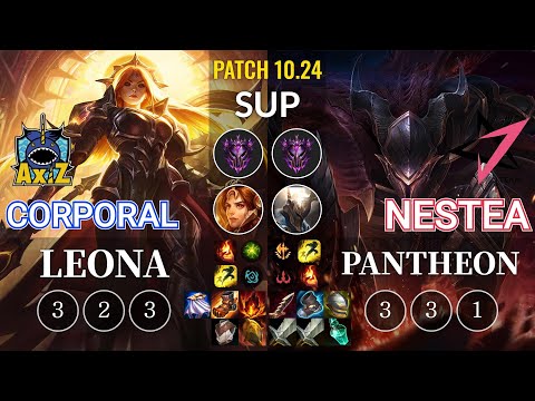 AXIZ Corporal Leona vs JT Nestea Pantheon Sup - KR Patch 10.24