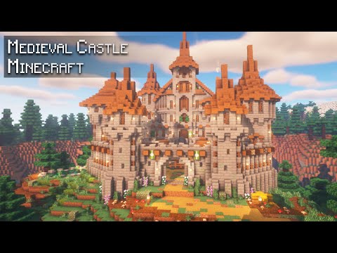 Minecraft: How to build a Medieval Castle in the Mountains | Tutorial