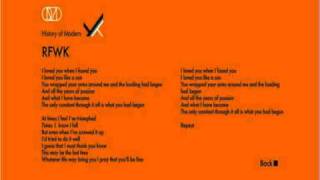 OMD RFWK Still Lyrics