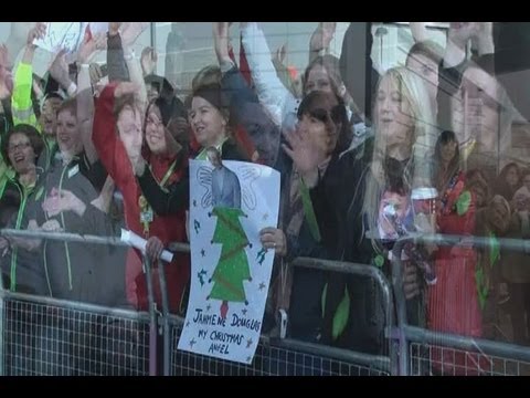 X Factor finalist Jahmene Douglas mobbed by fans