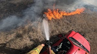 350 on a medium grass fire
