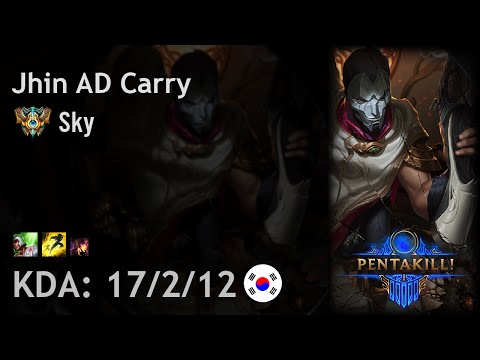 Jhin AD Carry vs Sivir - Sky - KR Challenger Patch 6.17