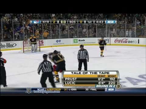 Brandon Prust vs Milan Lucic Oct 23, 2010